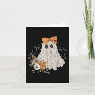 Coquette Ghost Halloween Flower Ghost Spooky Lace Kaart