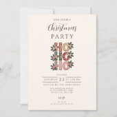 Coquette Gingham Ho Ho Ho Christmas Kaart (Voorkant)