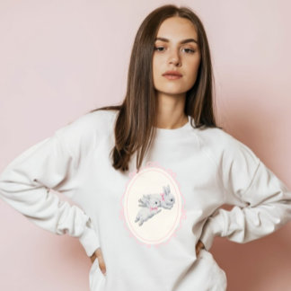 Coquette Girl - Trendy Bunny with pink bow Hoodie