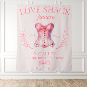 Coquette Girly Bow Corset Social Club Bachelorette Wandkleed