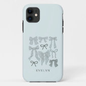 Coquette Girly Bows Blauw Case-Mate iPhone Case (Achterkant)