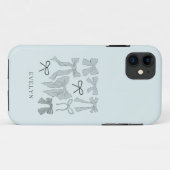 Coquette Girly Bows Blauw Case-Mate iPhone Case (Achterkant (horizontaal))