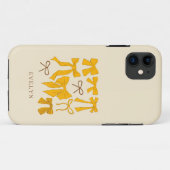 Coquette Girly Bows Geel Case-Mate iPhone Case (Achterkant (horizontaal))