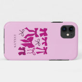 Coquette Girly Bows Magenta Case-Mate iPhone Case (Achterkant (horizontaal))
