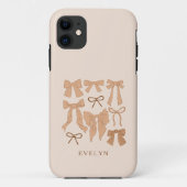 Coquette Girly Bows Terracotta Case-Mate iPhone Case (Achterkant)