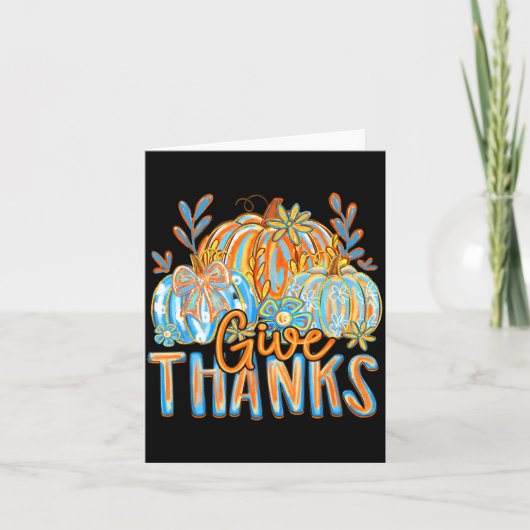 Coquette Give Thanks Christian Thanksgiving Floral Kaart (Voorkant)