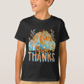 Coquette Give Thanks Christian Thanksgiving Floral T-shirt (Voorkant)