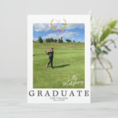 Coquette Golf & Golfer Graduation Faire-part (Debout devant)