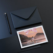 Coquette Graduation Photo Bow Carte de remerciemen