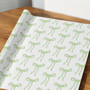 Coquette groene strik lint de knoop aandoen cadeaupapier