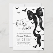 Coquette Halloween Baby shower Invitation (Devant)