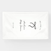 coquette handgetekende babyshower spandoek (Horizontaal)