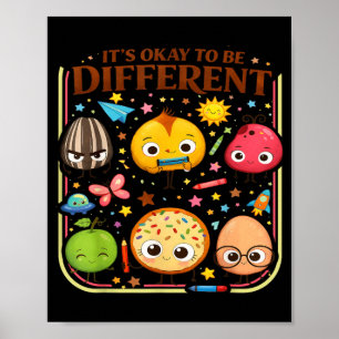 Coquette Het is oké om anders te zijn Autisme bewu Poster