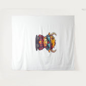 Coquette Highland Koe Bubblegum Tshirt Design, Hol Wandkleed (Voorkant (horizontaal))