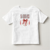 Coquette honkbal mini rode boog aangepaste rugnumm kinder shirts (Voorkant)