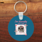 Coquette I'm Literally Just A Girl Funny Sad Hamst Sleutelhanger (Voorkant)