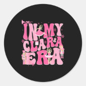 Coquette In My Clara Era Christmas Nutcracker Merr Ronde Sticker (Voorkant)