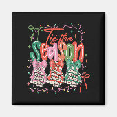 Coquette is het seizoen kerstbomen taart boog c magneet (Voorkant)