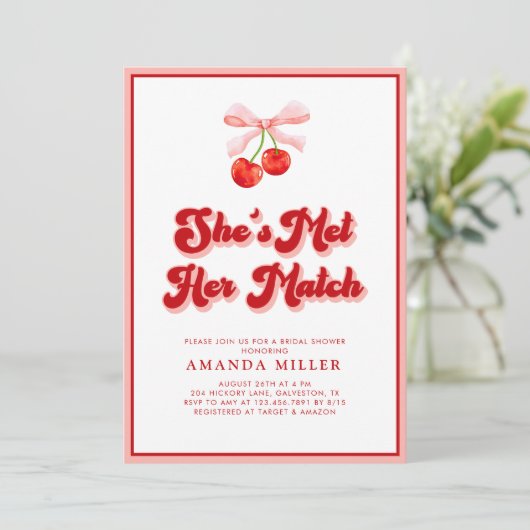 Coquette Kers Bruidsmeisjesfeest Retro Kaart (Staand voorkant)