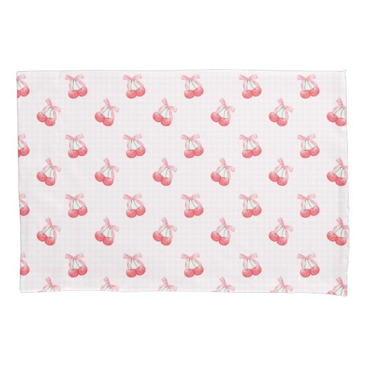Coquette Kersen Bow Pattern Kussensloop (Voorkant)