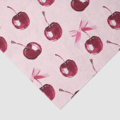 Coquette Kersen Patroon Tissuepapier (Detail)