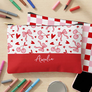 Coquette Kersen & Strikken Roze en Rode Rut Etui