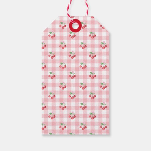 Coquette Kersen Trouwfeest Bruiloft Cadeaulabel (Achterkant)