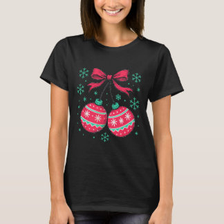 Coquette Kerst Kersen Holly Xmas Jolly Girly T-shirt