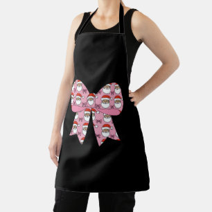 Coquette Kerst Roze Strik Kerstman Vintage Retro Schort