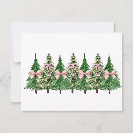 Coquette Kerstboom, Borstkanker AwarenessCo Feestdagenkaart (Voorkant)