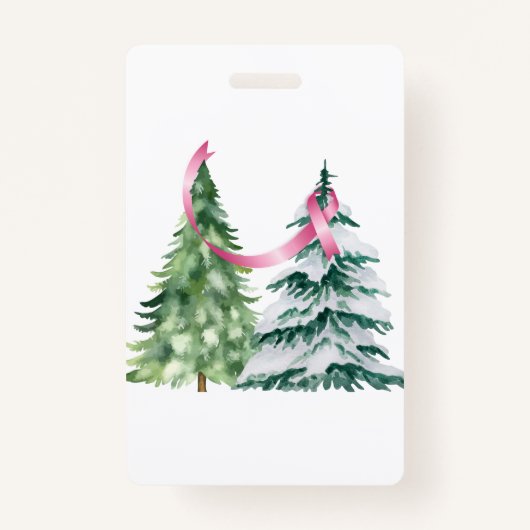 Coquette Kerstboom, Borstkanker Bewustzijn Badge (Voorkant)