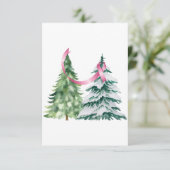 Coquette Kerstboom, Borstkanker Bewustzijn Bedankkaart (Staand voorkant)