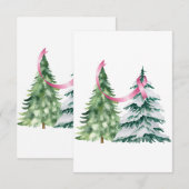 Coquette Kerstboom, Borstkanker Bewustzijn Bedankkaart (Voorkant / Achterkant)