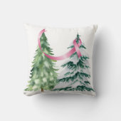 Coquette Kerstboom, Borstkanker Bewustzijn Kussen (Voorkant)