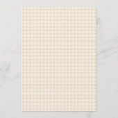 Coquette Konijn Gingham 1e Verjaardag Kaart (Achterkant)