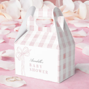 Coquette Lange Roze Strik Lint Meisje Baby Shower Bedankdoosjes