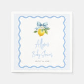 Coquette Lemon Ciao Baby Wavy Border Baby shower Servet (Voorkant)