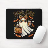 Coquette Leopard Ghost Coffee Boo Jee Halloween Bo Muismat (Met muis)