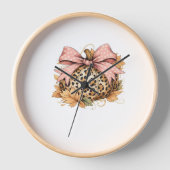 Coquette Leopard Pompoen met Roze Bow – Glam Herfs (Voorkant)