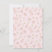 Coquette Lijst Roze Bow Toile Verjaardag Kaart (Achterkant)