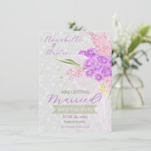 Coquette linten strik in Roze Boeket Save-The-Dat