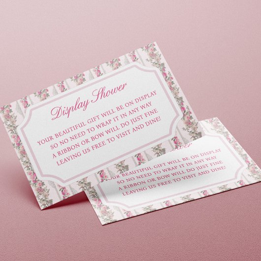 Coquette Love Shack Baby Shower Display Shower Informatiekaartje