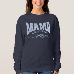 Coquette MAMA gepersonaliseerd blauw toilet Trui