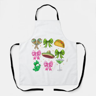 Coquette Mardi Gras Bow Fleur De Lis Mask Fat Tues Schort