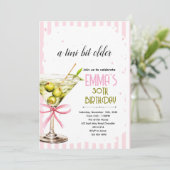 Coquette Martini Birthday Invitation Kaart (Staand voorkant)