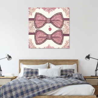 Coquette Mauve Kant Lintel Boogjes Sfeer Slaapkame Canvas Afdruk