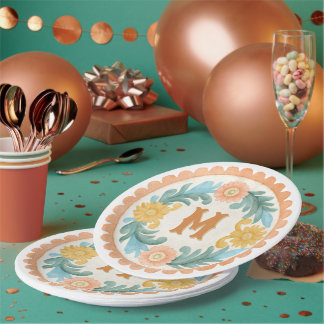 Coquette Mexicaanse Talavera Monogram Papieren Bordje