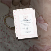 Coquette Monogramme Graduation Party Invitation