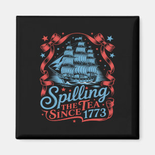 Coquette morsen van de thee sinds 1773 4 juli magneet