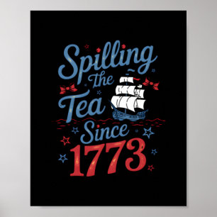 Coquette morsen van de thee sinds 1773 4 juli poster
